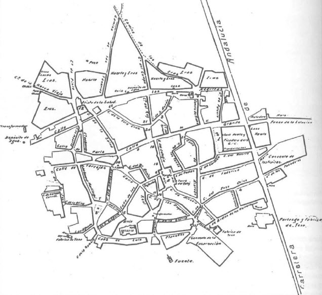 Plano del núcleo urbano 1923